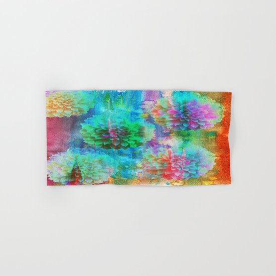 Colorful Dahlias Q Hand & Bath Towel