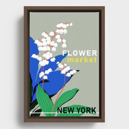 Flower Market New York Framed Canvas