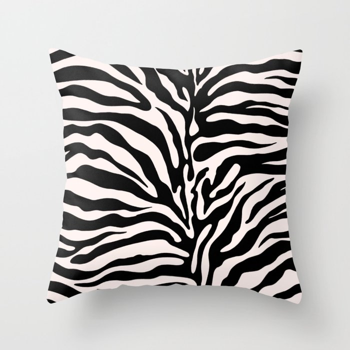 Classic Zebra Print Throw Pillow