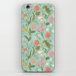 Dreamy Meadow Blossoms Cottage Garden Flowers iPhone Skin