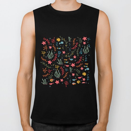 Sea creatures 005 Biker Tank