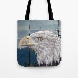 Bald Eagle in the Mountains Tote Bag