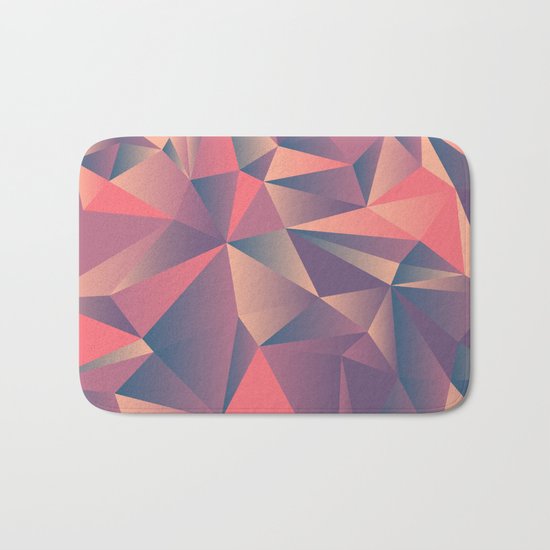 pink purple vintage color geometric Bath Mat