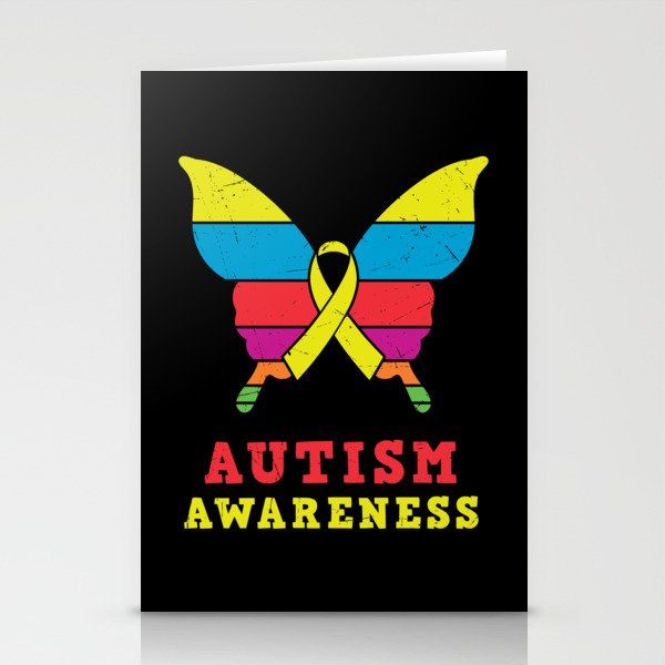 Autism Awareness Butterfly Stationery Cards