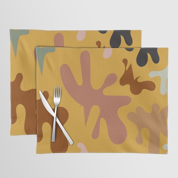 12 Abstract Shapes Organic 220516 Placemat