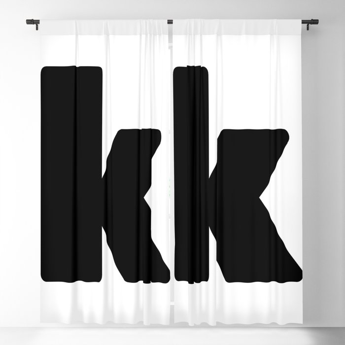 k (Black & White Letter) Blackout Curtain