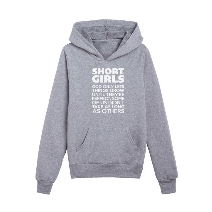 Short Girls Funny Quote Kids Pullover Hoodie
