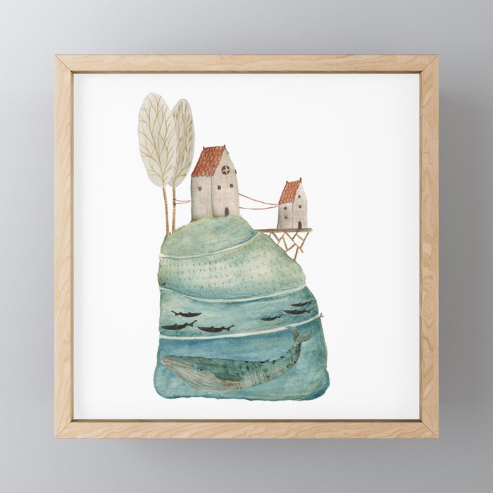 The sea house #1 Framed Mini Art Print