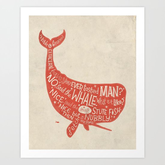 'How the Whale Got His Throat' Art Print