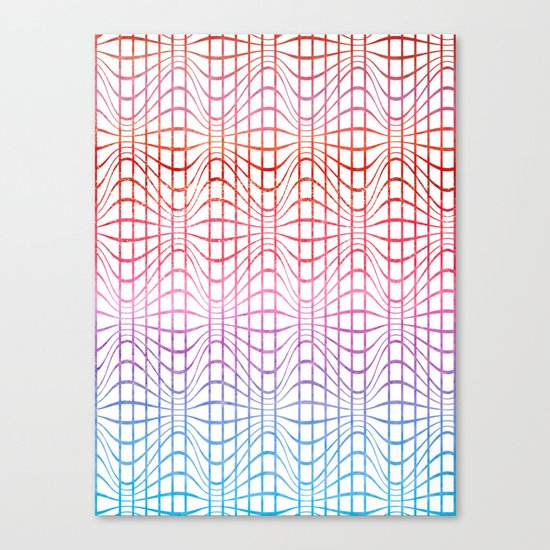 Straight and curved lines - Optical Game 19 Canvas Print
