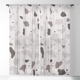 Terrazzo natura marble pattern Sheer Curtain