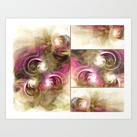 Pearls Collage Art Print
