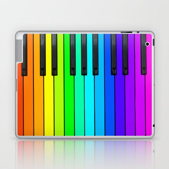 Rainbow Piano Keyboard  Laptop & iPad Skin