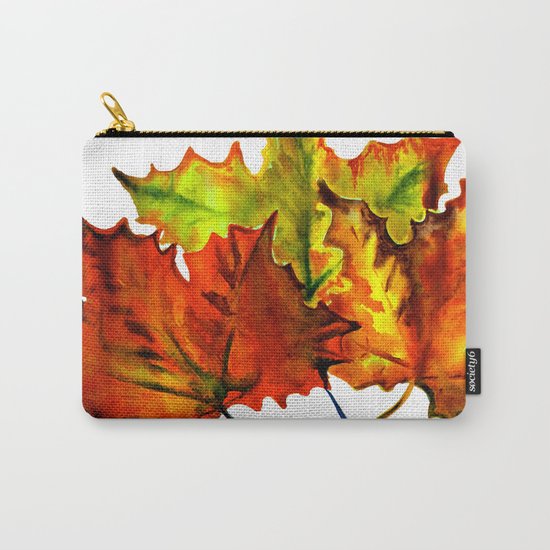 Earth Autumn Leaves Carry-All Pouch