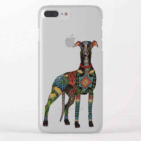 greyhound ivory Clear iPhone Case