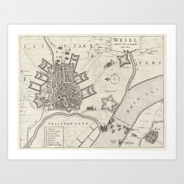 Vintage Map of Wesel Germany (1629) Art Print | Weselcityatlas, Weselcitymap, Cityofwesel, Historicwesel, Weselhistory, Historicweselmap, Historyofwesel, Weselatlas, Wesel, Weselgermanymap 