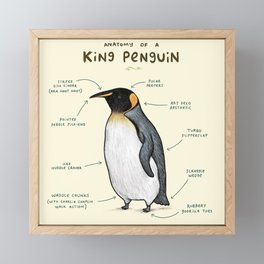 Anatomy of a King Penguin Framed Mini Art Print