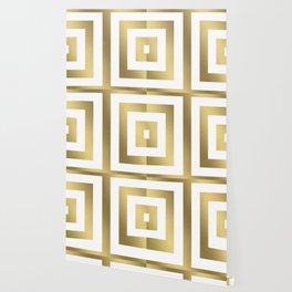 Gold Greek Stripes Wallpaper