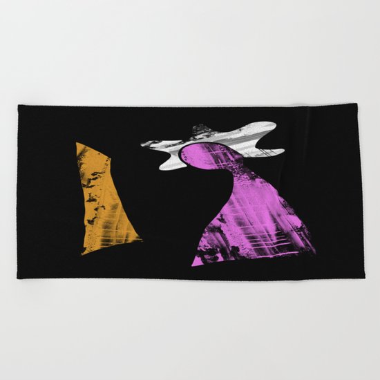 Perplexed - Abstract, pastel artwork Beach Towel