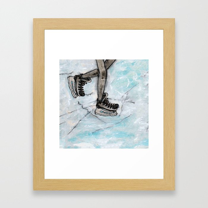 Ice Skating Framed Art Print