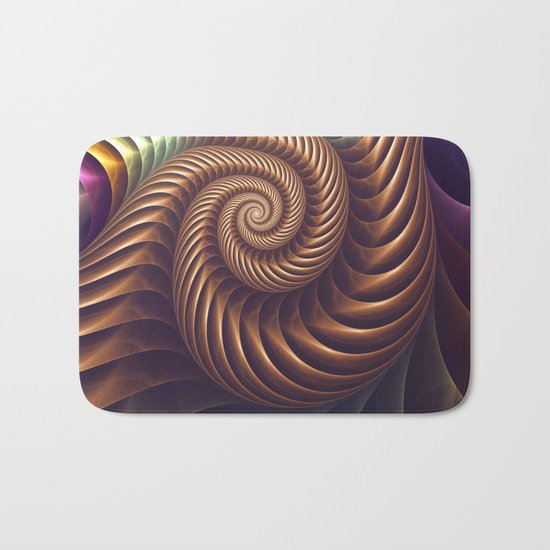 The Golden Spiral Bath Mat