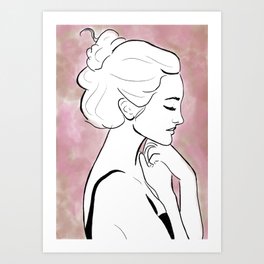 Thinking in Pink Art Print