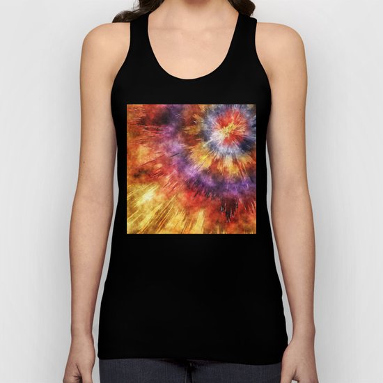 Colorful Tie Dye Rings Unisex Tank Top