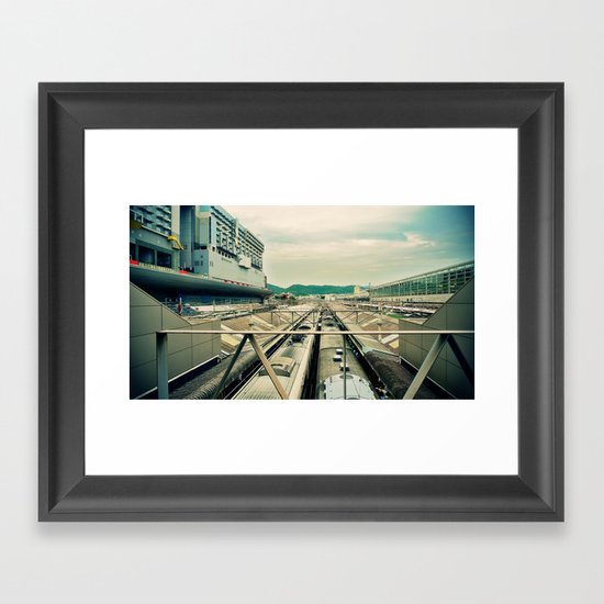 Train station Framed Art Print