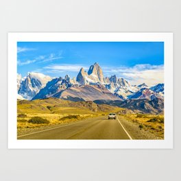 Snowy Andes Mountains, El Chalten, Argentina Art Print