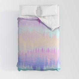 Pastel Rainbow Tie Dye Print Comforter