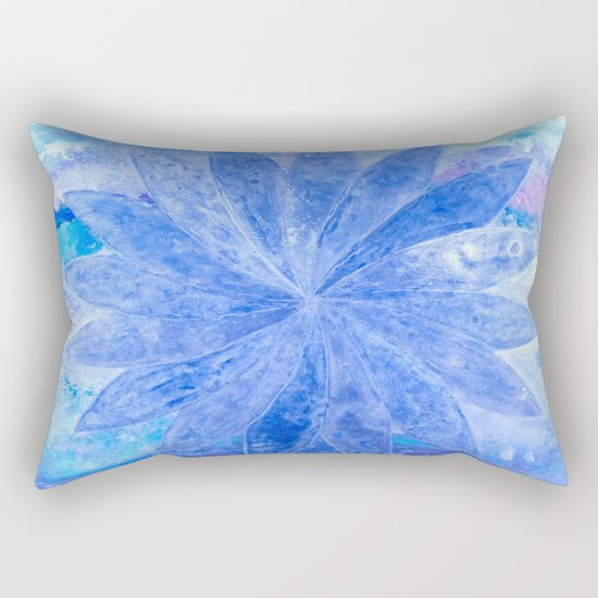 ABSTRACT BLUE DAISY Rectangular Pillow