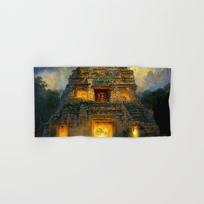 Ancient Mayan Temple Hand & Bath Towel