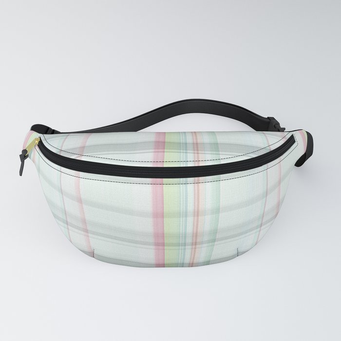 Country chic blush pink pastel green plaid Fanny Pack