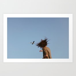 Kelly and the Airplane Art Print