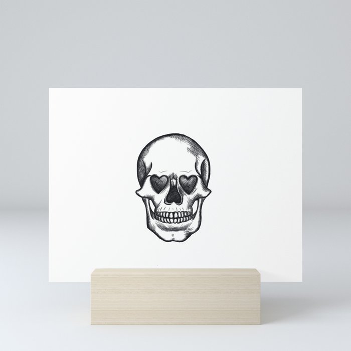 BONES IN LOVE Mini Art Print