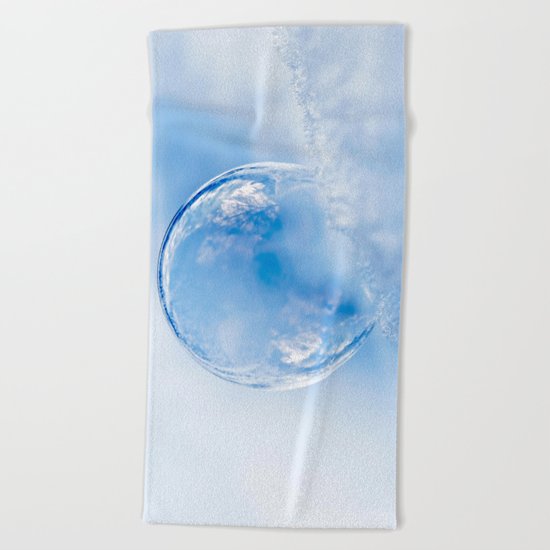 Blue Sky Bubble Beach Towel