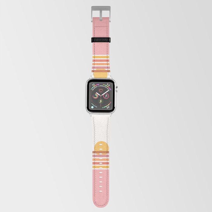Pink and orange geometric summer Apple Watch Band
