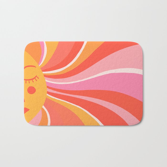 Sunshine Swirl – Pink & Peach Palette Bath Mat