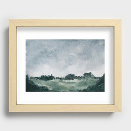green pasture Recessed Framed Print