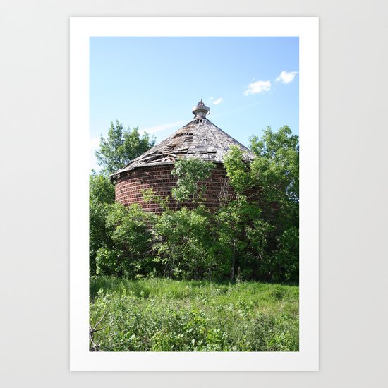 Brick Corn Crib Art Print