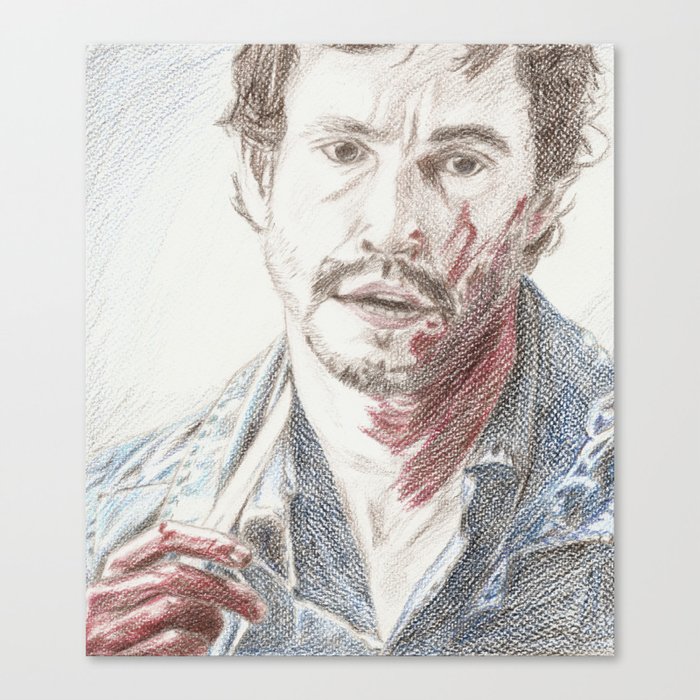 Bloody Will Graham Original Colored Pencil Drawing Canvas Print By Abigail94 Society6