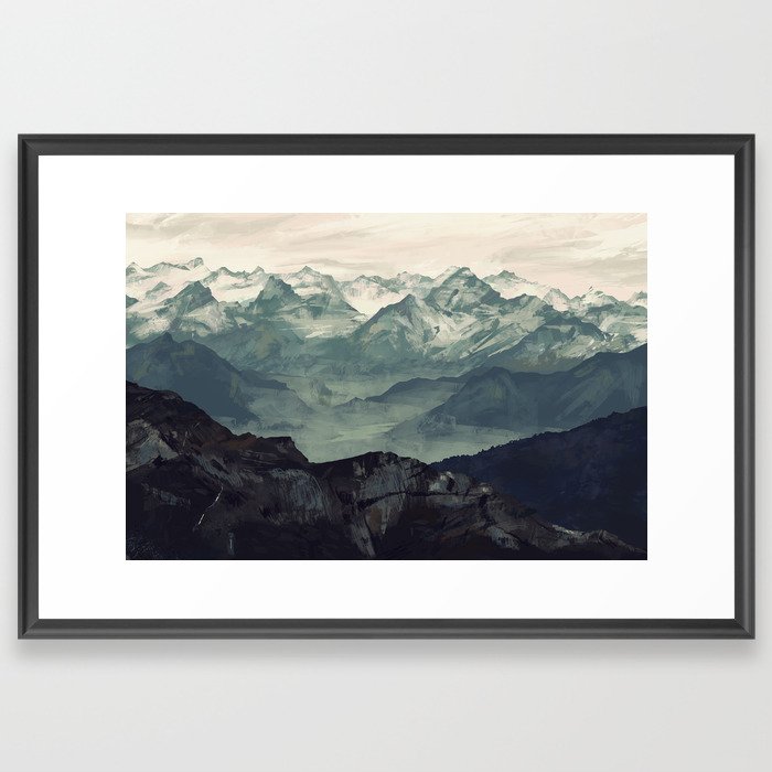 Mountain Fog Framed Art Print