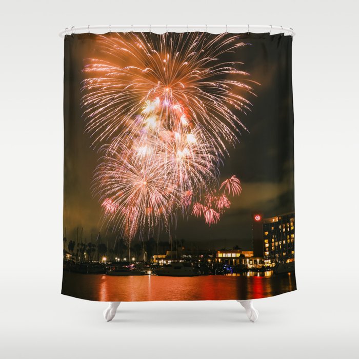 fireworks  Shower Curtain