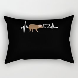 Sleeping Sloth Heartbeat Cute Gifts for Women Gifts Rectangular Pillow