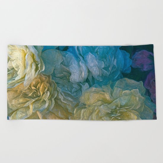 Vintage Still Life Bouquet Beach Towel