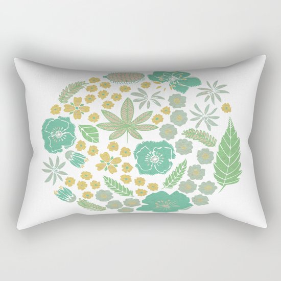 Floral Bloom Rectangular Pillow