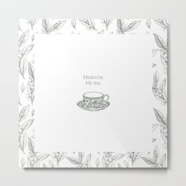 The Spilling of the Tea -V.1- Metal Print | Digital, Leaves, Subtle, Expressions, Soft, Design, Madonna, Fun, Sarcasm, Cutetea 