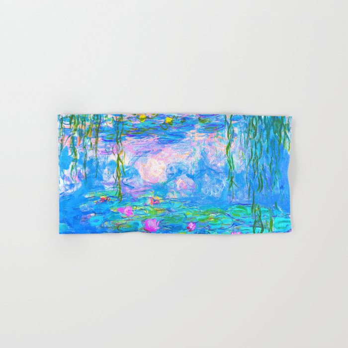 Monet Water Lilies - Pastel Fluro Hand & Bath Towel