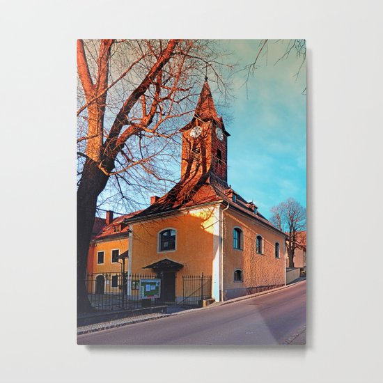 The village church of Waxenberg Metal Print