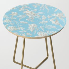 Bird and Flower Pattern Side Table